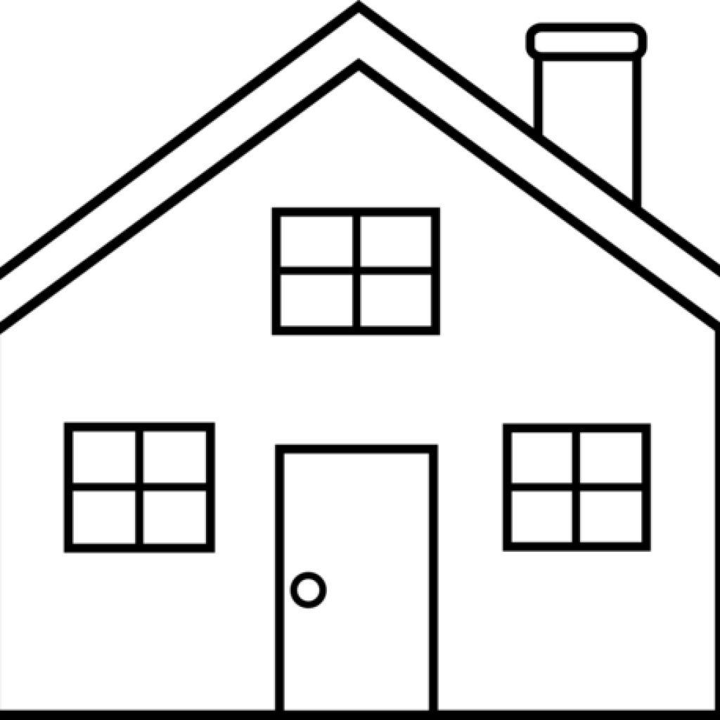 House Outline Clipart House Outline Clipart Black And - House Outline Clip Art (1024x1024)