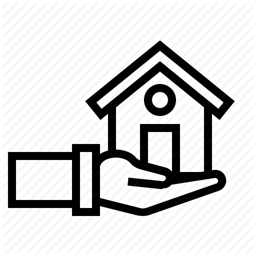 House And Home Thin Line Icon Outline Decorated Pictogram - Icon (512x512)