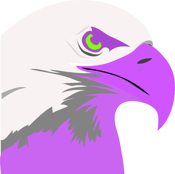 Purple Eagle Clip Art At Clker Com Vector Clip Art - American Eagle Lapel Pin, Adult Unisex, Pale Blue / (600x597)