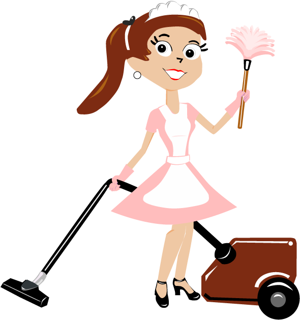 We Take Cleaning Your Home Serious - Cartoon (612x792)