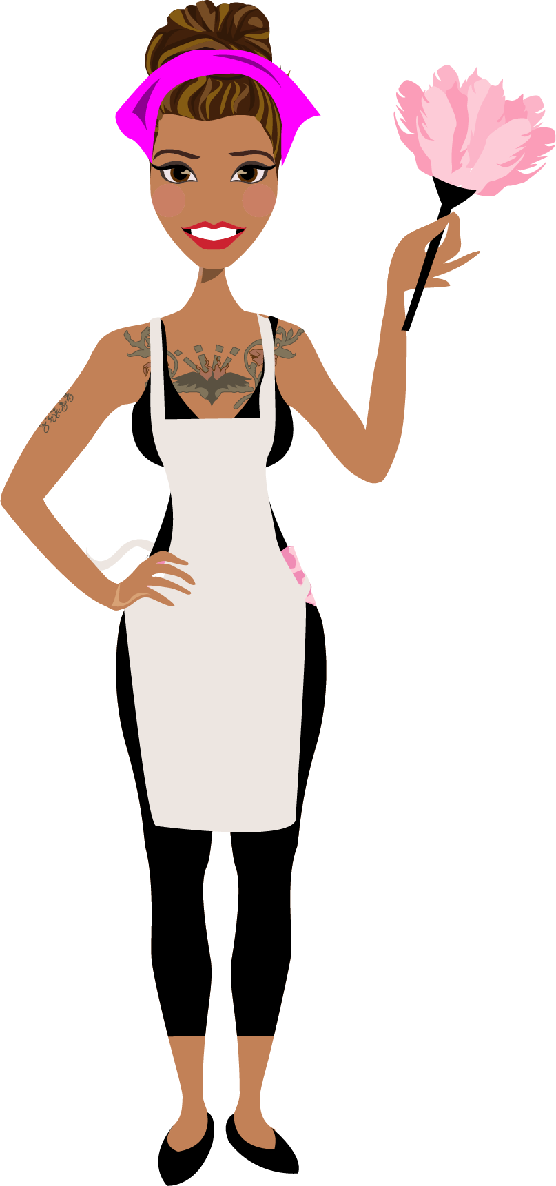 Final Design Of Custom Cleaning Lady Portrait Illustration - Final Design Of Custom Cleaning Lady Portrait Illustration (807x1721)