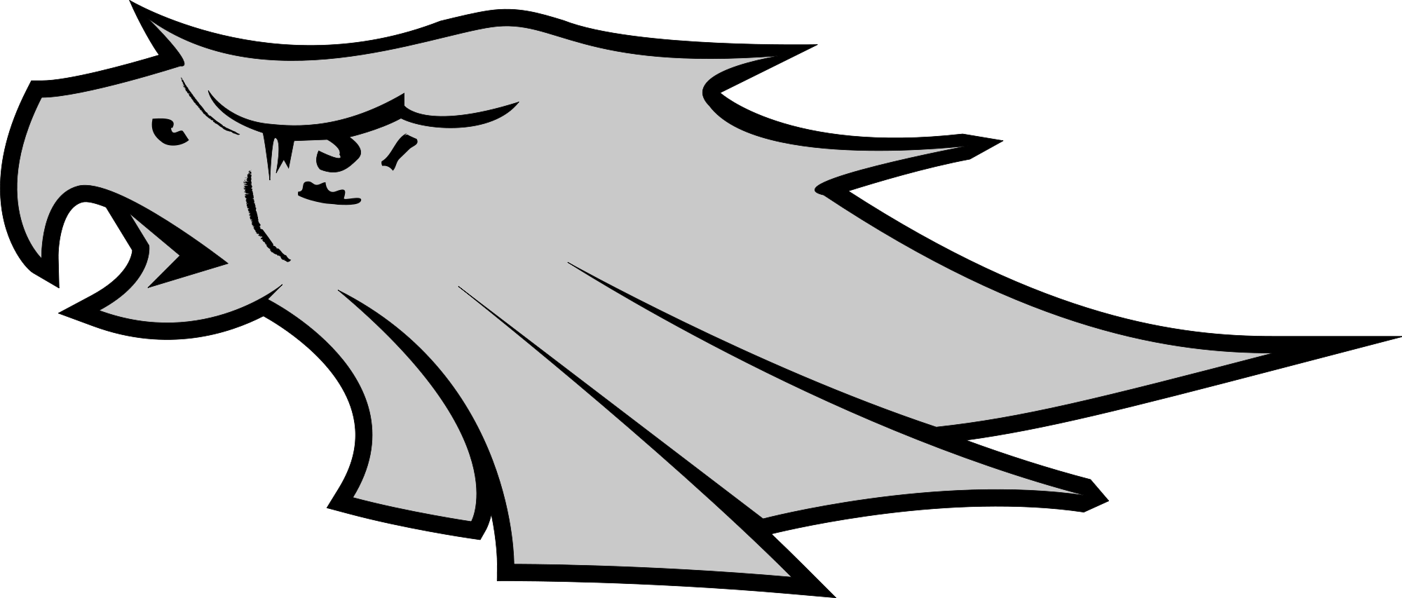 Eagle Vector Image - Eagle Vector (2000x853)