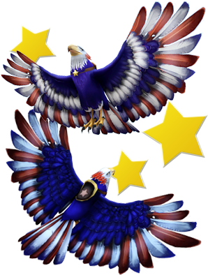 2017 Your Pirate Can Save Up To 50% Off Select Red, - Red White And Blue Eagle (300x400)