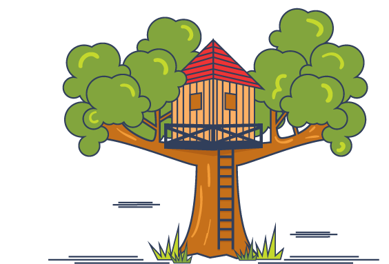Tree House Euclidean Vector - House (600x501)