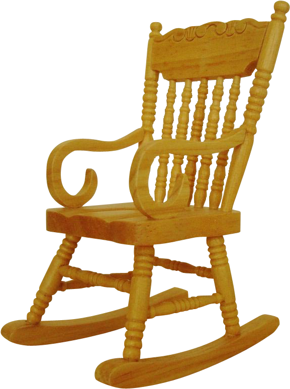 Miniature Rocking Chair Dollhouse - Wooden Doll House Chair (773x773)