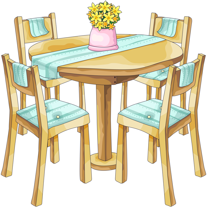 Bg2 - Dining Room Table Clipart (796x800)