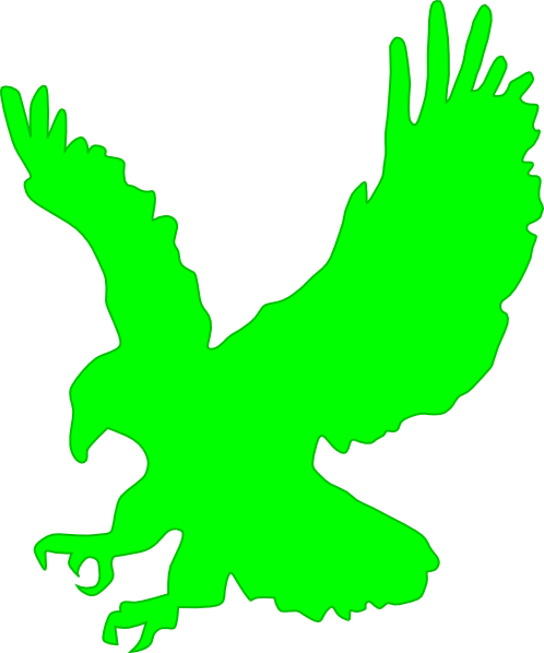 Neon Eagle Clip Art - Eagle Black And White (498x598)