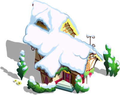 Ponyville House Winter 2 - Ponyville (402x317)