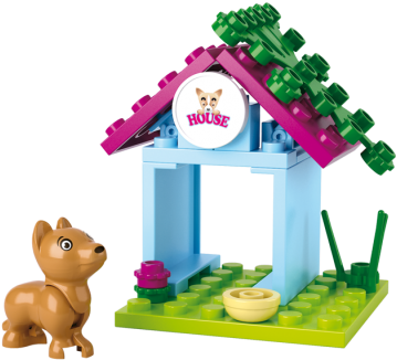Sluban Dog House M38-b0513 - Sluban Building Blocks Girls Dream Serie Dog House (500x343)