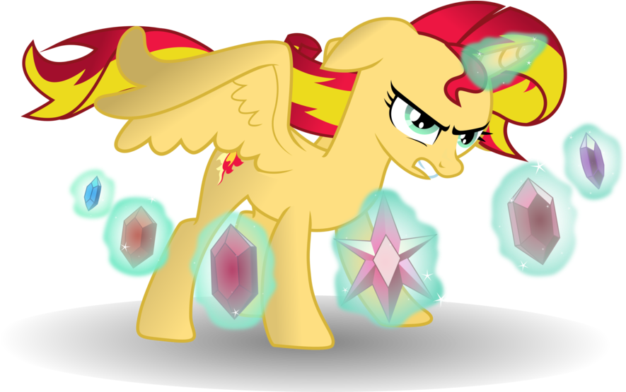 Alicorn Sunset Shimmer With Elements By Theshadowstone - My Little Pony Sunset Shimmer Alicorn (900x554)