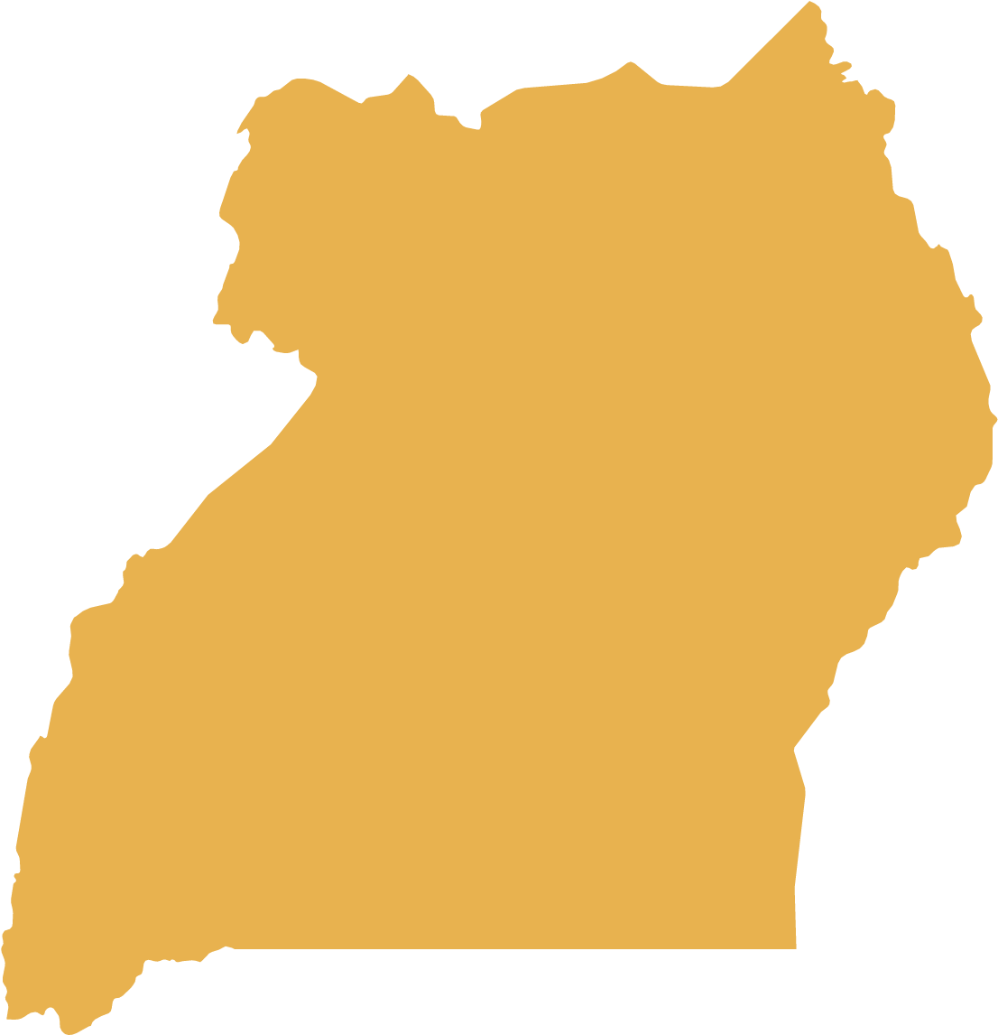 Develop Multi-country Case Studies Profiling Child - Map Of Uganda Vector (2083x2083)