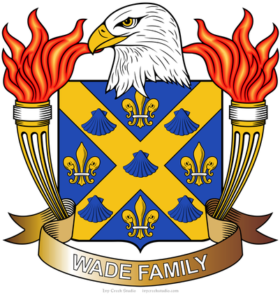 American Eagle Family Crests Waddell - Coat Of Arms (400x439)