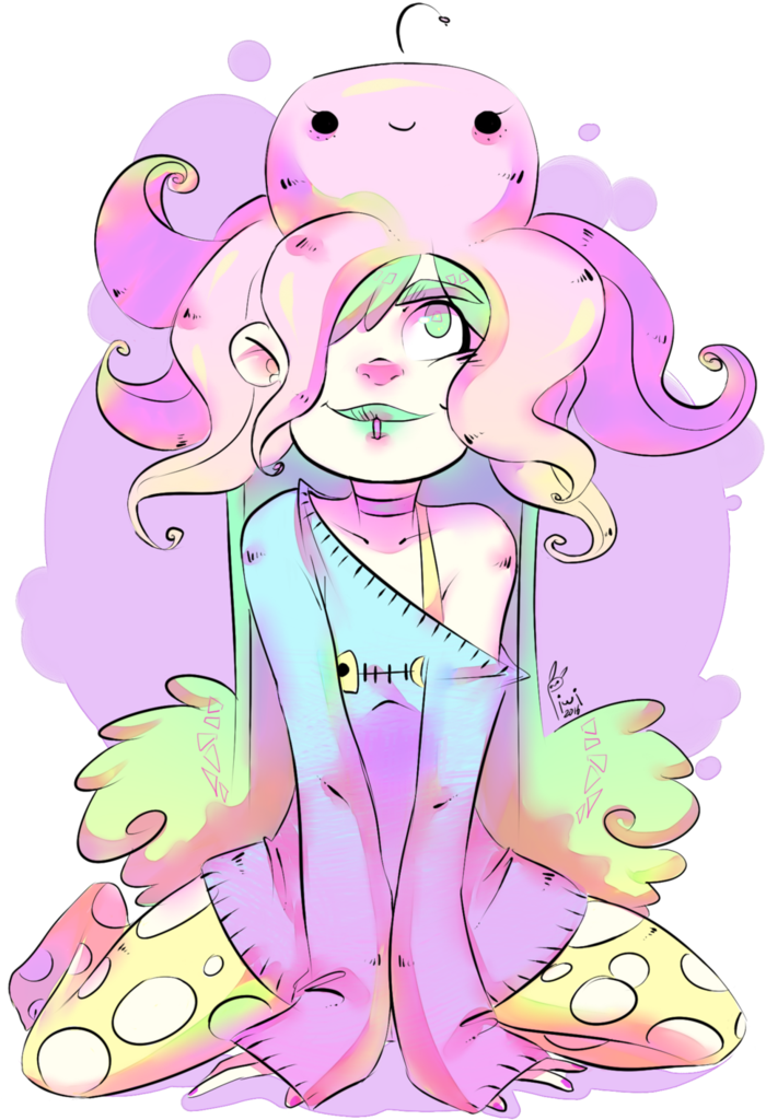 Pastel Girl And Her Octopie By Bluna-blu - Pastel Girl (739x1082)