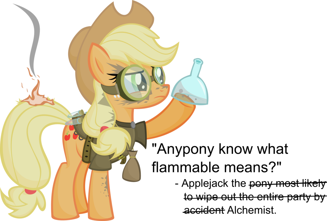 Anypony Know What Flammable Means" Applejack The Pony - Applejack Parents Meme (1086x736)