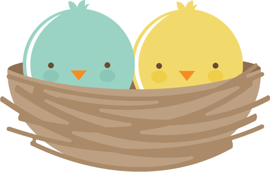 Bird's Nest Clipart Bird Food - Cute Bird Nest Png (528x337)