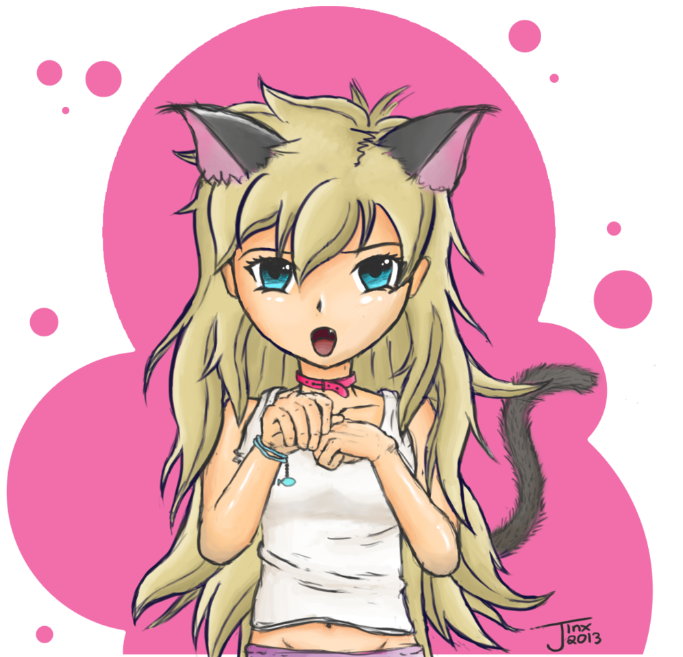 Cat Girl By Jinxdrawings Cat Girl By Jinxdrawings - Cat Girl Minecraft Anime (1024x998)