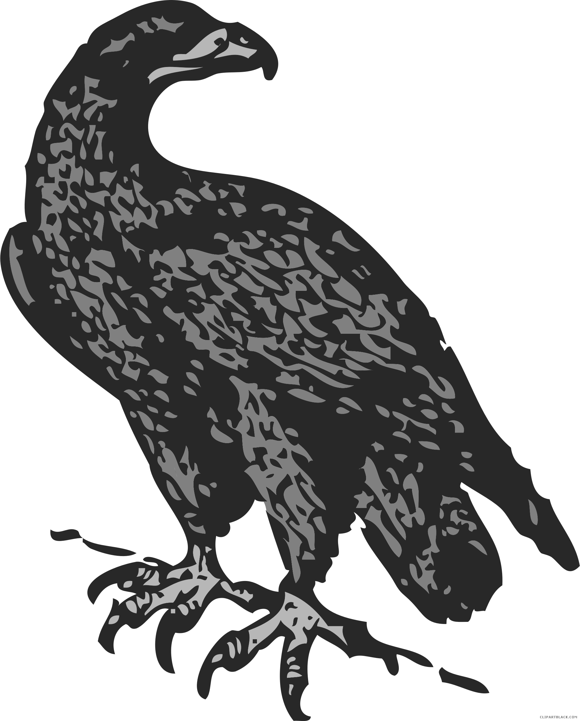 Grayscale Eagle Animal Free Black White Clipart Images - Golden Eagle Clip Art (1930x2400)