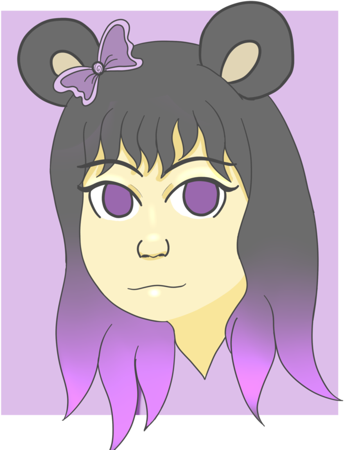 Purple Bear Girl By Daonosico18 - Cartoon (841x949)