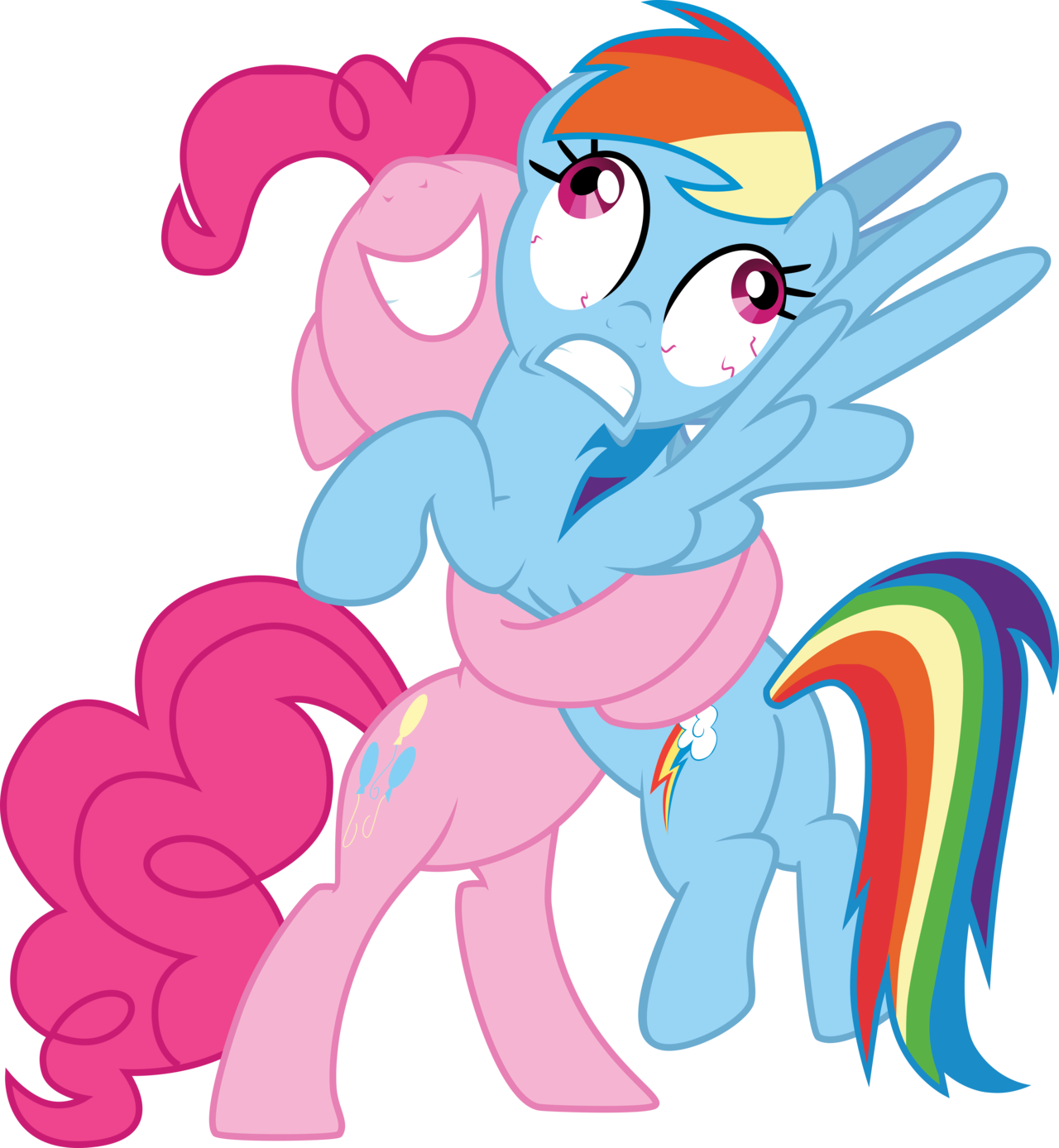 [ Img] - Rainbow Dash And Pinkie Pie Hugging (1280x1388)