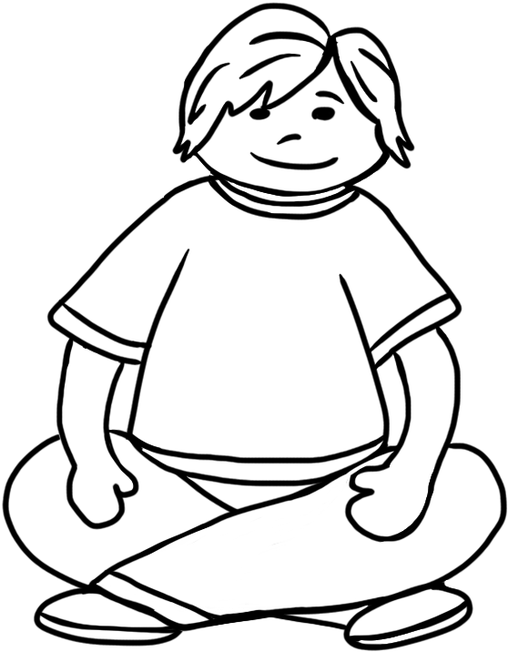 Girl Sitting Criss Cross Clip Art Download - Clip Art (650x806)