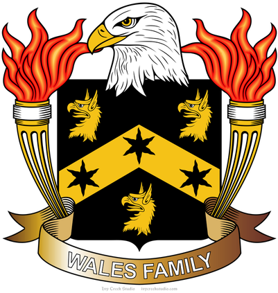 Hubbard Family Crest (400x439)
