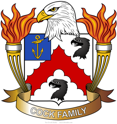 American Eagle Crests Cobb - Handly Family Crest (400x439)