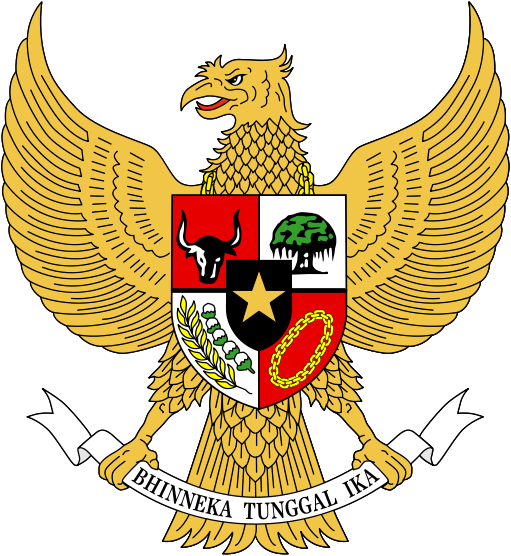 The Garuda Pancasila Is The Coat Of Arms Of Indonesia - Indonesia Crest (511x556)