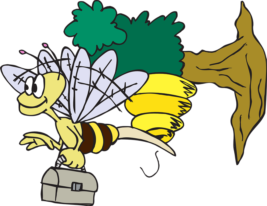 Cartoon Bee Hive 19, Buy Clip Art - Cartoon Bee At Home (932x720)