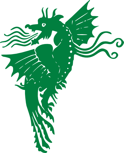 Green Dragon Vector (486x598)