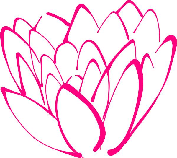 Pink Lotus Clip Art At Clker - Png Flores En Vector (600x535)
