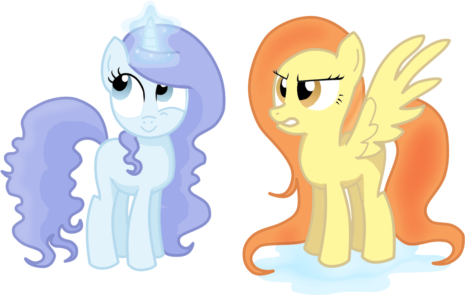 Decprincess, Magic, Oc, Oc Only, Pegasus, Pony, Safe, - Unicorn And Pegasus My Little Pony (1702x1147)