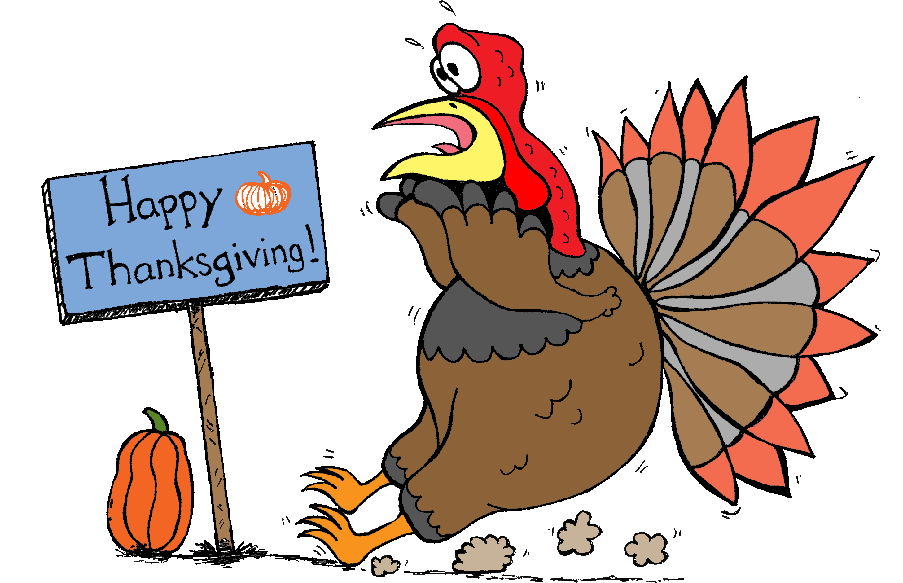 Thanksgiving Is Almost Here, Turkey - Cartoon (2954x2044)