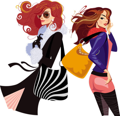 Garnet And Madilene - Coloring For Adults: Ladies, A Coloring Book (500x485)