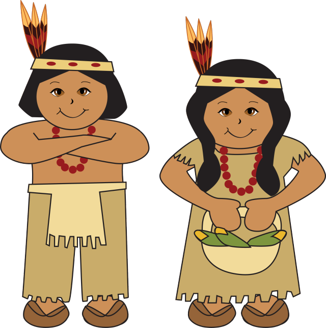 Turkey Clipart Couple - Native Americans Clipart (640x643)