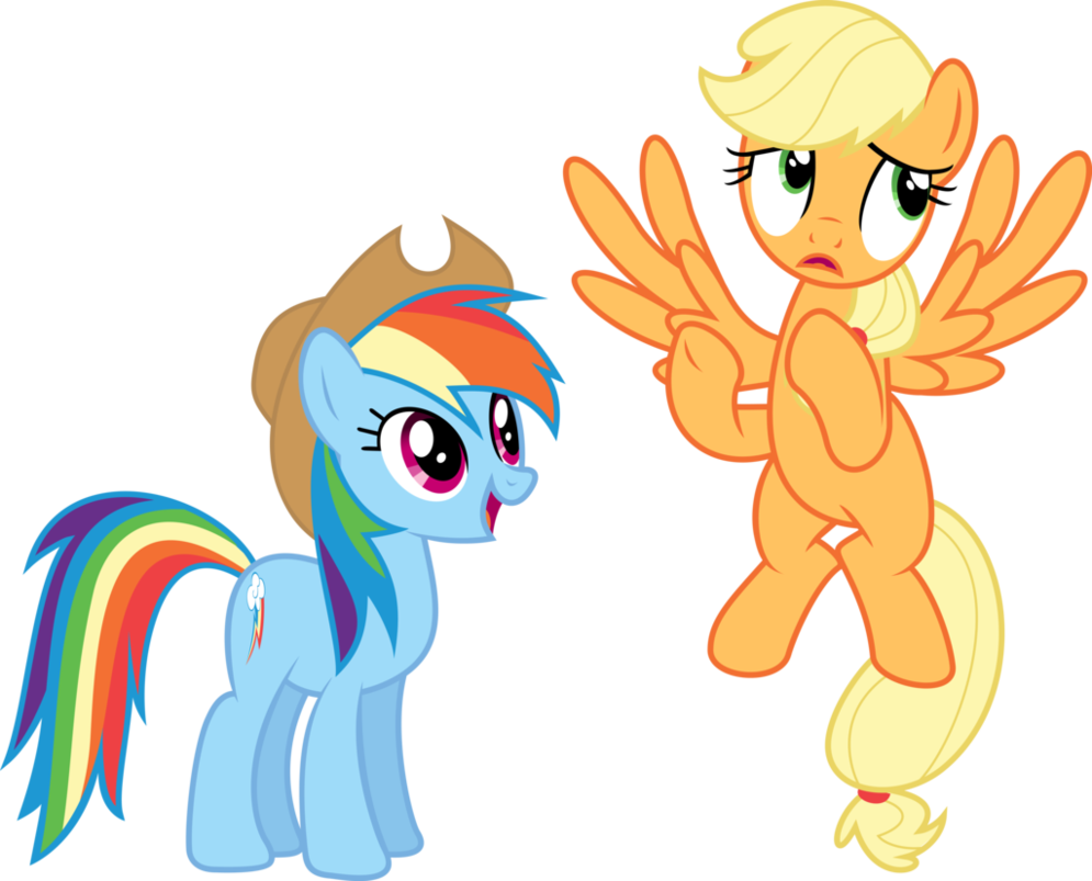 Rainbow Dash Pinkie Pie Fluttershy Applejack Princess - Friendship Is Magic Applejack (995x803)