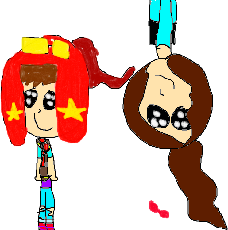 Sock The Demon Boy And My Fnaf Spirit Girl - Welcome To Hell Girl (858x749)