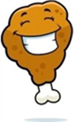 7173180 A Cartoon Fried Chicken Drumstick Smiling - Fried Chicken Cartoon Png (420x420)