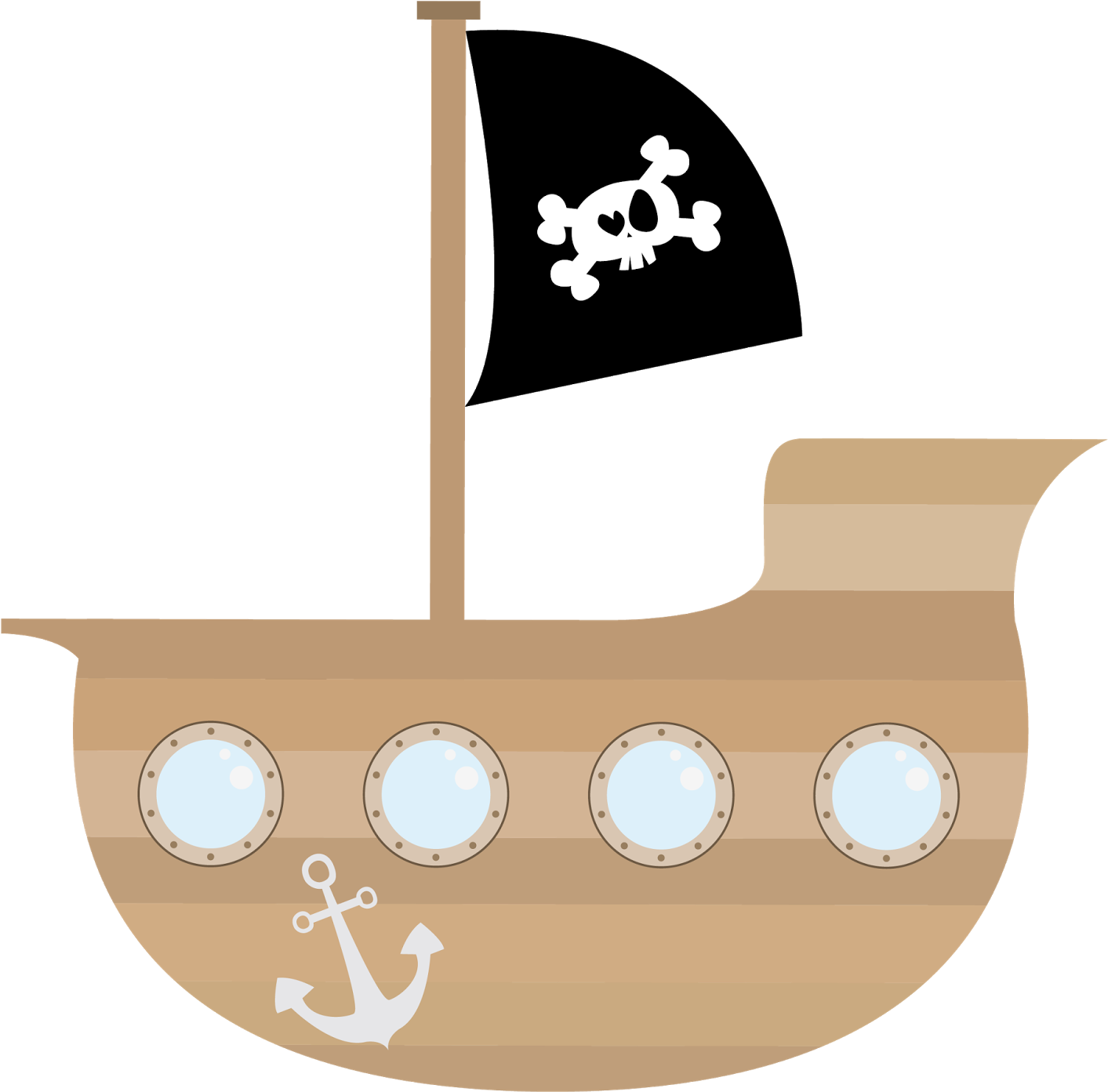 Can T Find The Perfect Clip Art - Simple Pirate Ship Clip Art (1600x1502)