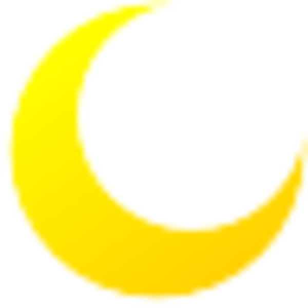 28 Collection Of Yellow Crescent Moon Drawing - Moon Clipart (600x600)
