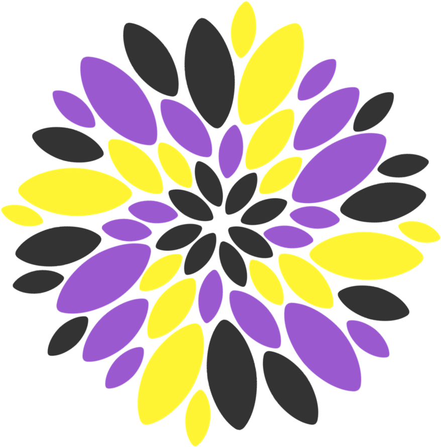 Nonbinary Pride Flower By Brokenwings11ofnone - Lack Of Gender Identities (893x895)