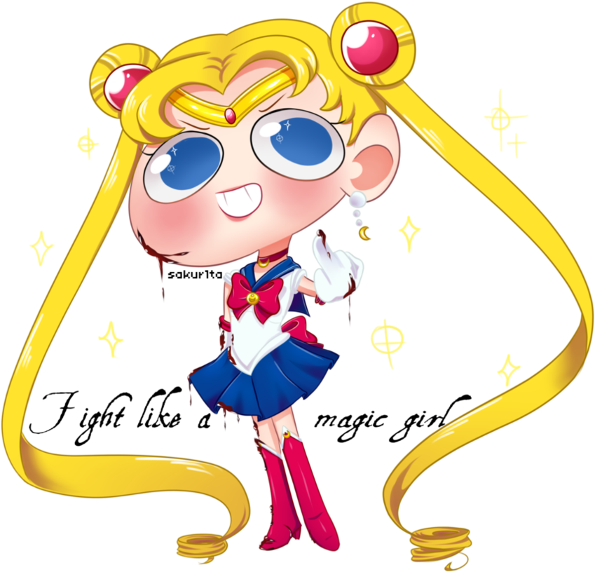 Fight Like A Magic Girl - Silly Sailor Girls (892x895)