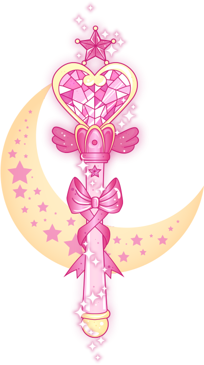 Fight Like A Girl Tattoo Sailor Moon Download - Sailor Chibi Moon Wand (397x750)