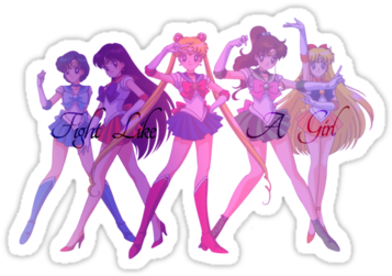 Fight Like A Fight Like A Girl Sailor Moon - Merakicreationsgifts Sailor Moon Squad Goals Wish Bracelet.moon (375x360)