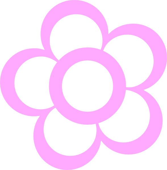 Outline Flower - Clipart Library - Coloring Pages Thick Lines (588x598)