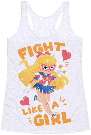Fight Like A Girl - Funny Sailor Moon Mug (484x484)