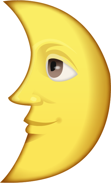 Download All Emoji Icons Emoji Island - Moon Emoji Png (390x642)