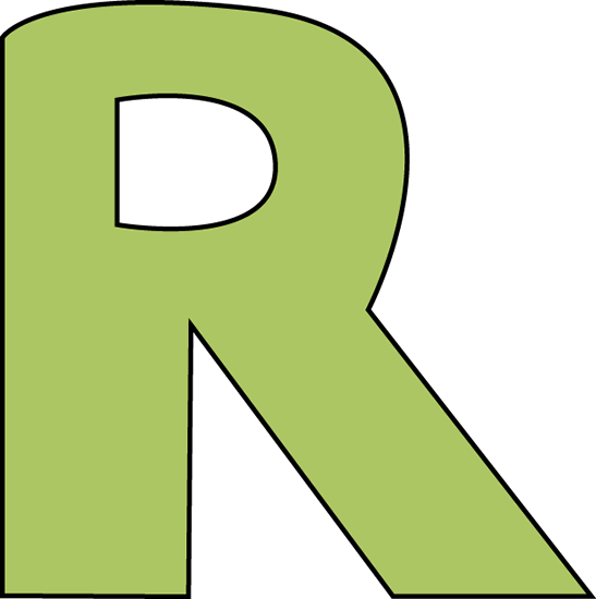 Green Letter R Clip Art - Letter R In Green (547x550)