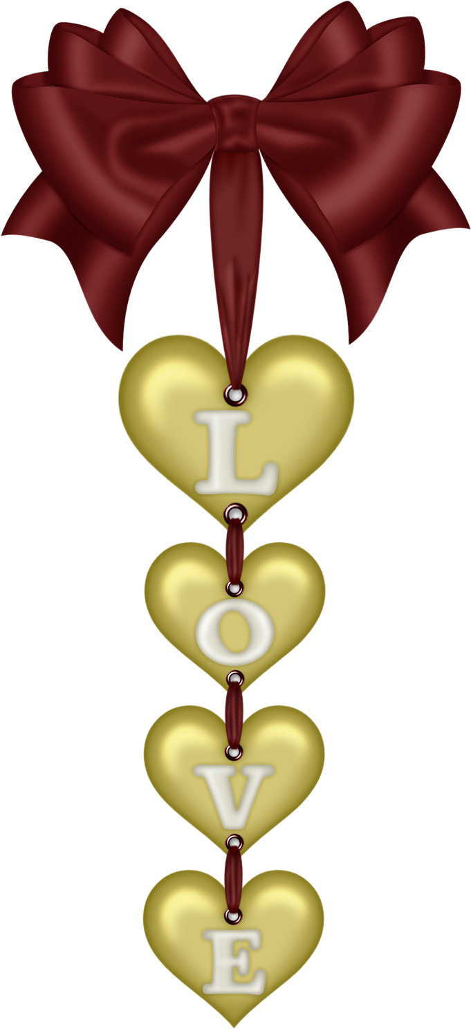Hanging Hearts Png Transparent (745x1512)