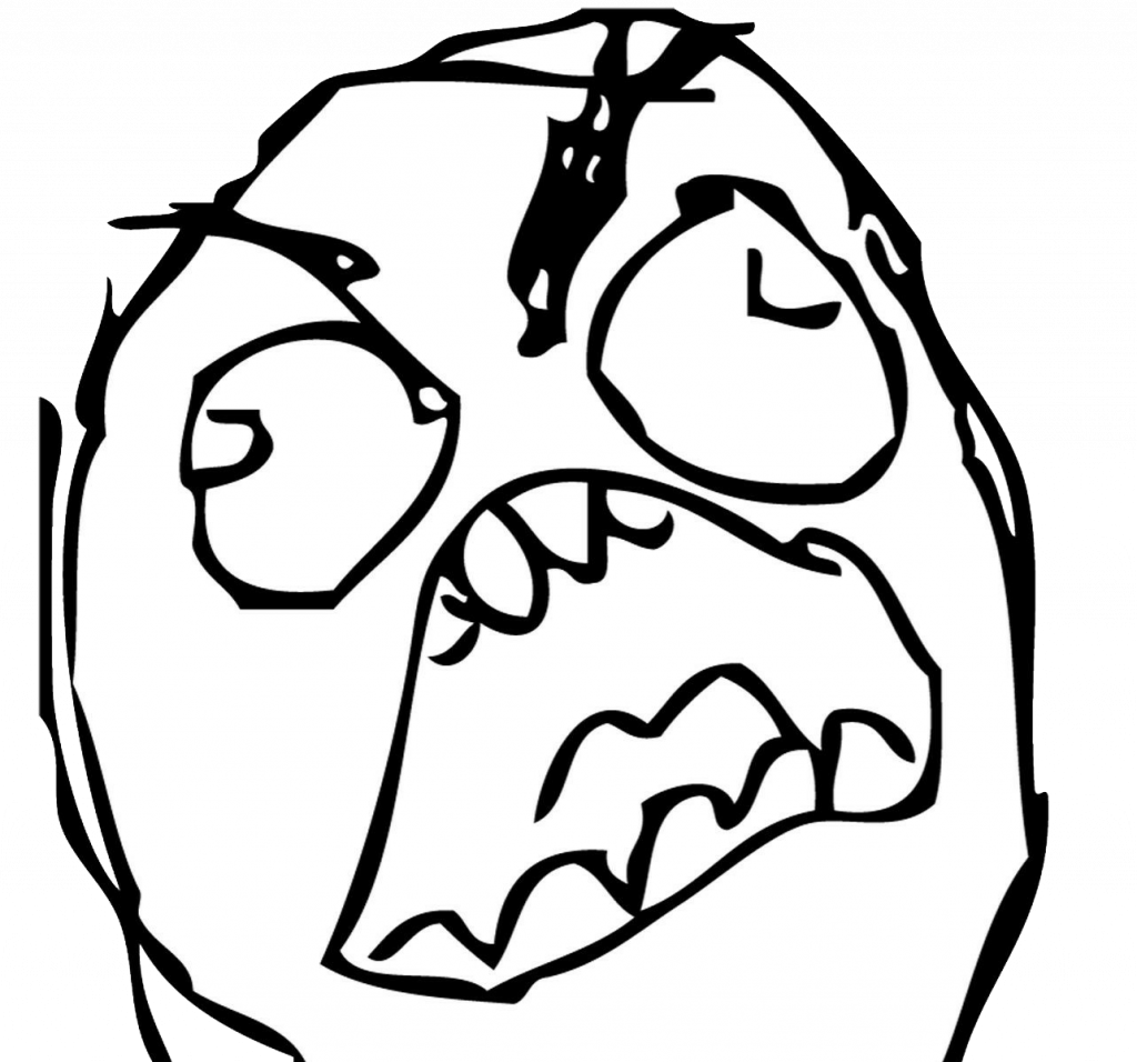 Download Meme Coloring Pages - Troll Face Angry Png (1024x956)