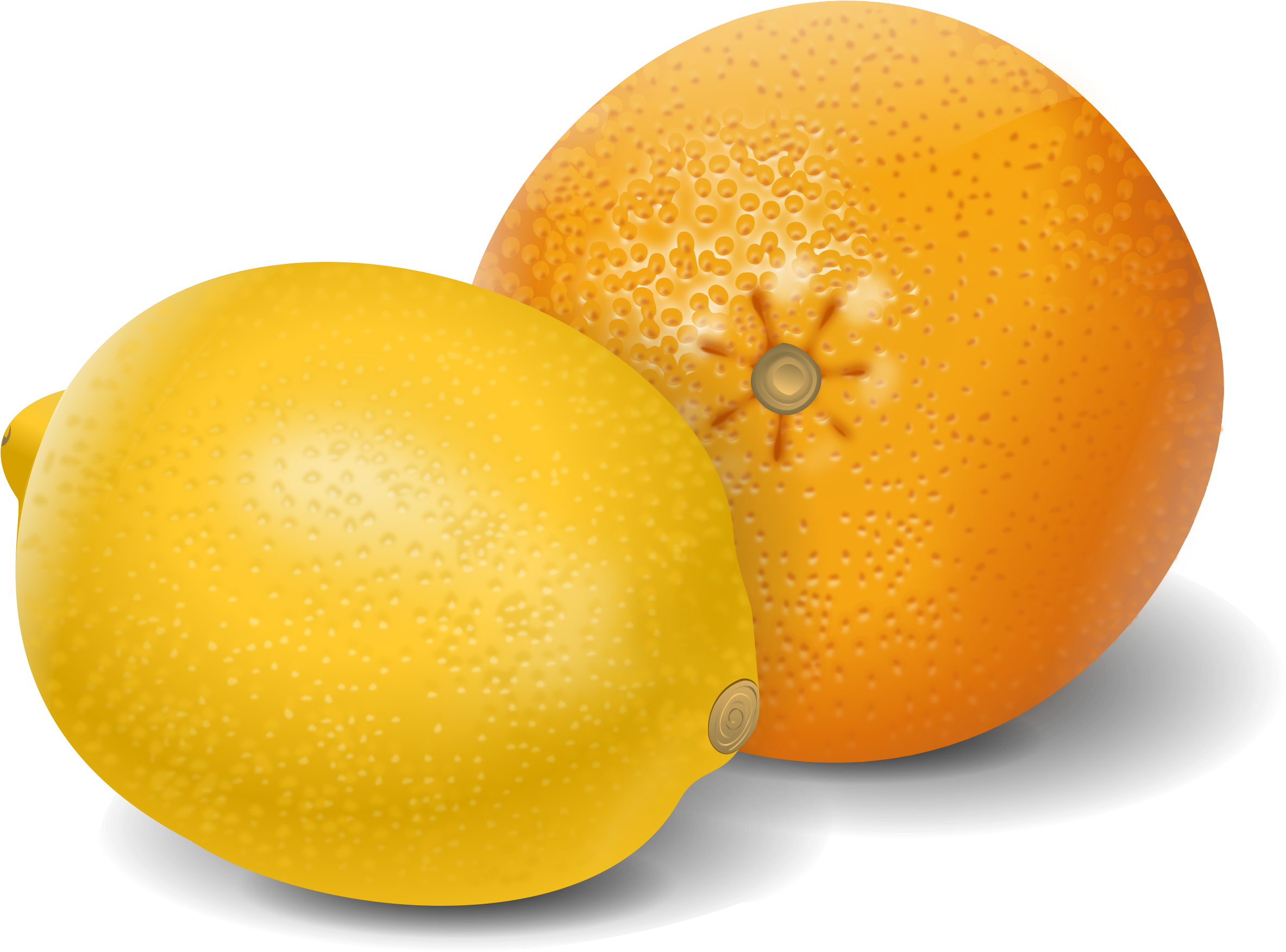 Real Lemon Clipart - Lemon And Orange Vector (2400x1800)